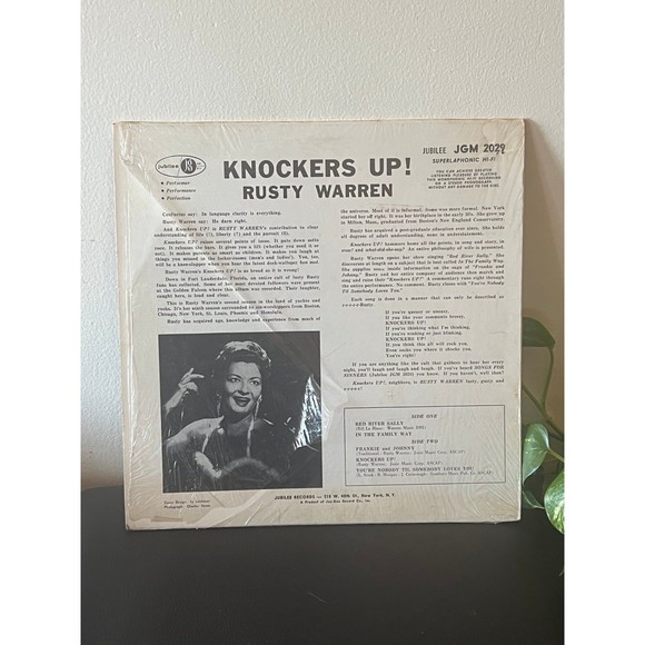 Vintage 1960s Dirty Comedy Rusty Warren Knockers Up Vinyl Record For Adults Only - Picture 2 of 4